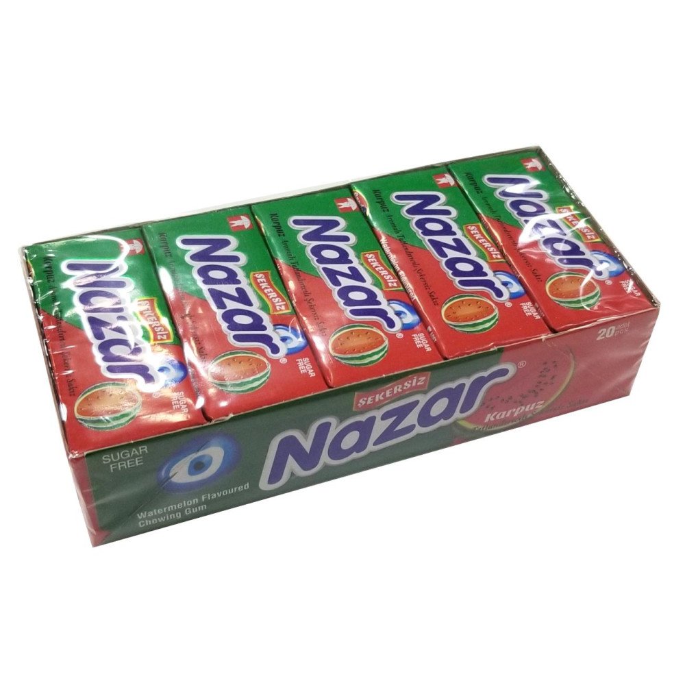 Nazar Karpuz Aromalı Sakız 5Li *20Ad Nazar Karpuz Aromalı Sakız 5Li *20Ad