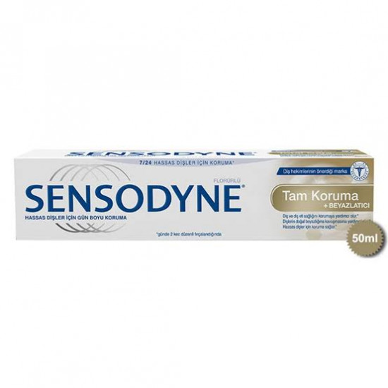 Sensodyne Tam Koruma Ve Beyaz 50Ml Diş Macunu *12Ad