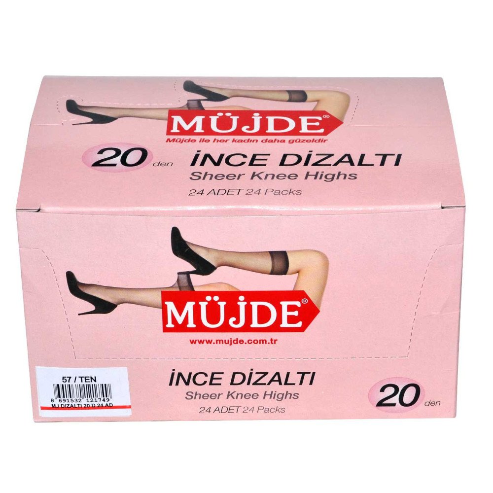 Müjde İnce Dizaltı Çorap Ten Rengi (57)  *24Ad Müjde İnce Dizaltı Çorap Ten Rengi (57)  *24Ad