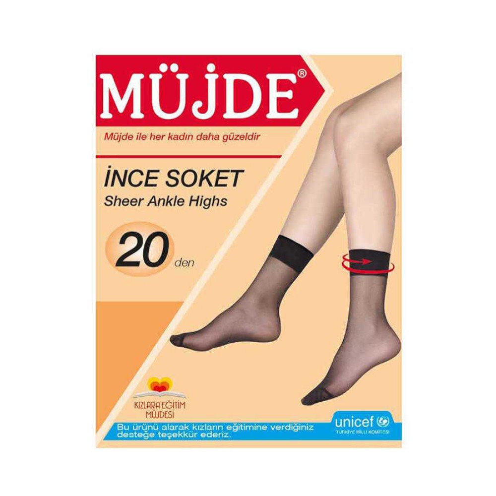 Müjde İnce Soket Çorap Ten Rengi *24Ad
