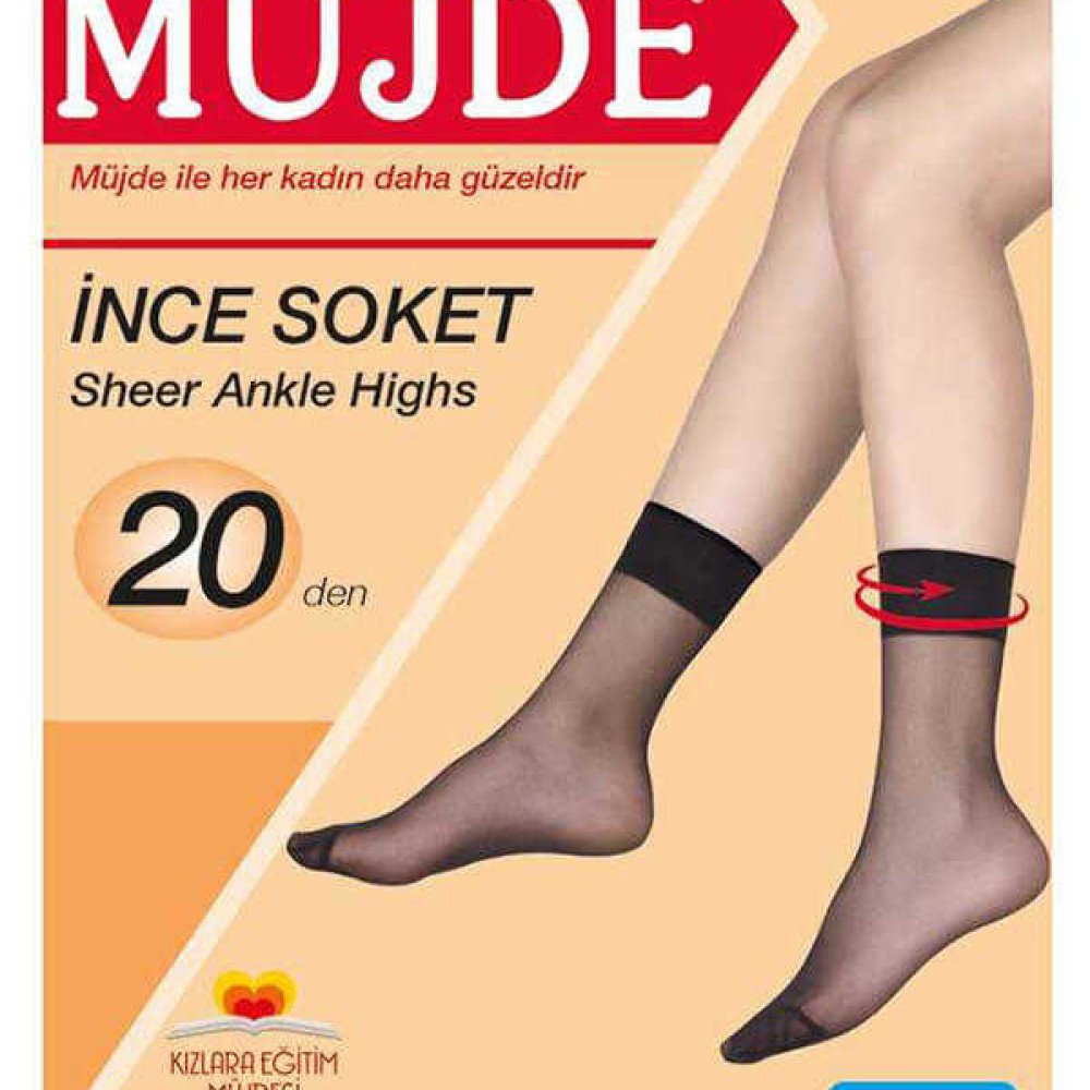 Müjde İnce Soket Çorap Ten Rengi *24Ad