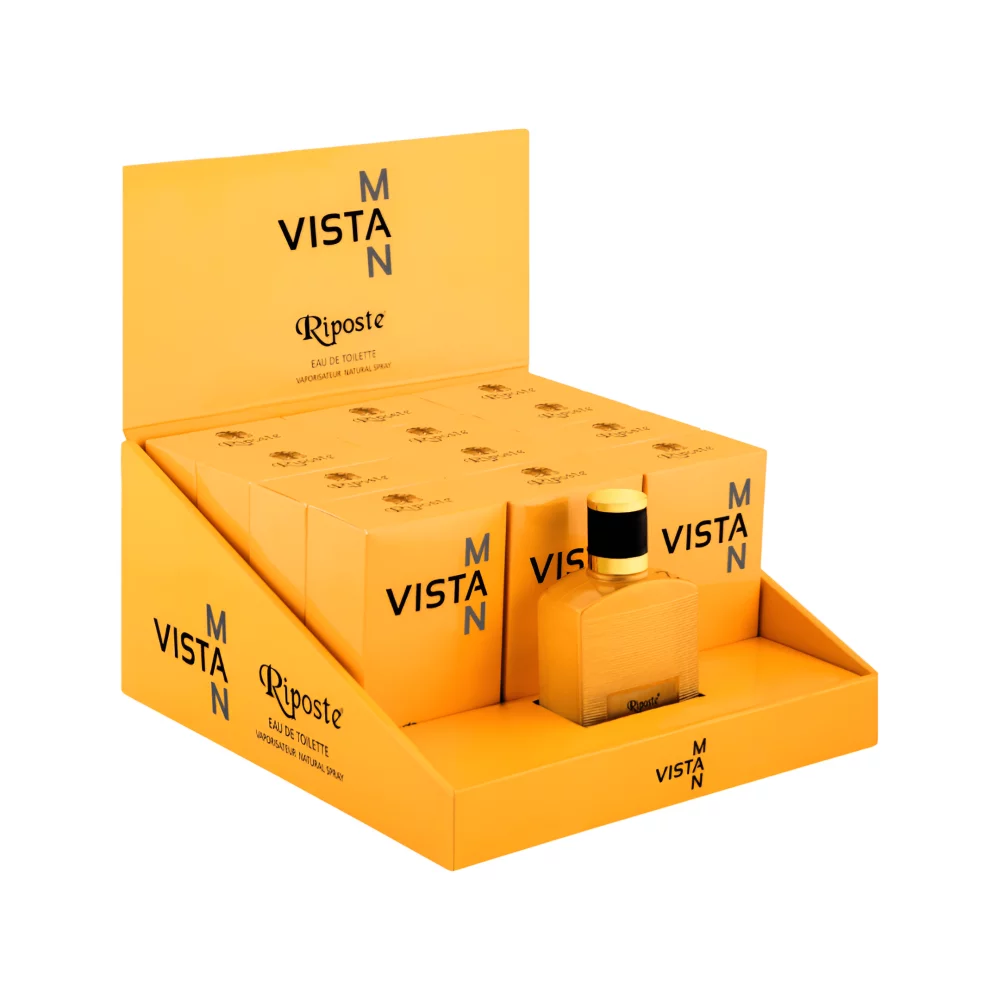 Riposte Standlı Parfüm 100 Ml X 12 Adet + 1 Tester Hediyeli Erkek Vista Riposte Standlı Parfüm 100 Ml X 12 Adet + 1 Tester Hediyeli Erkek Vista